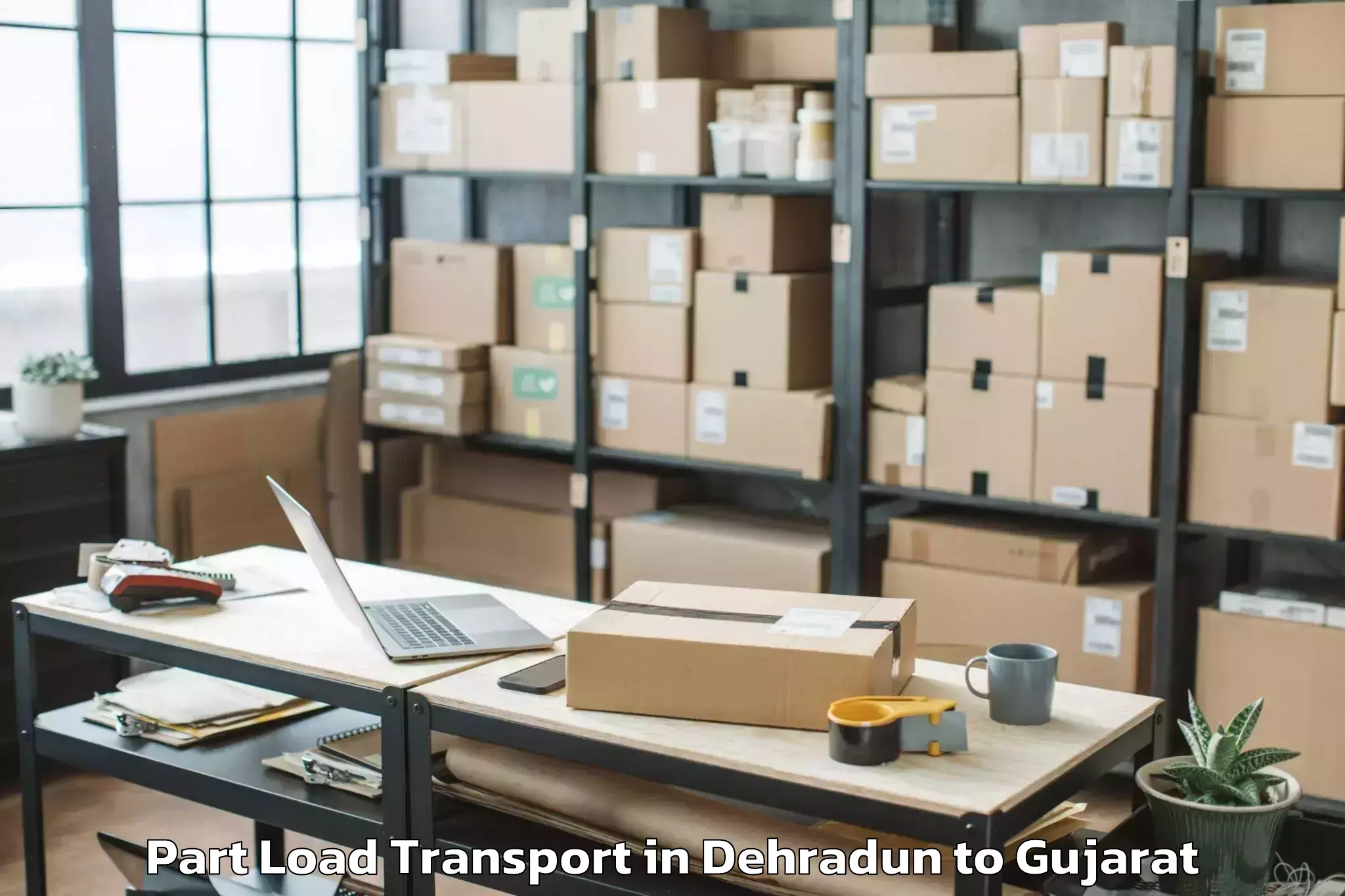 Book Dehradun to Okha Part Load Transport